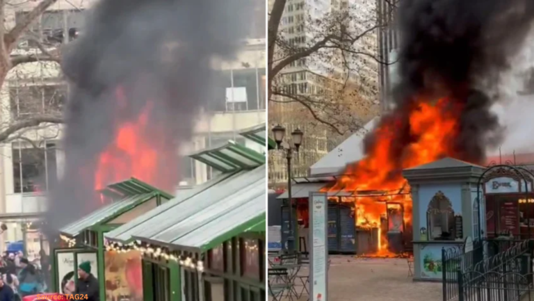 Fire Breaks Out at NYC's Bryant Park Winter Village