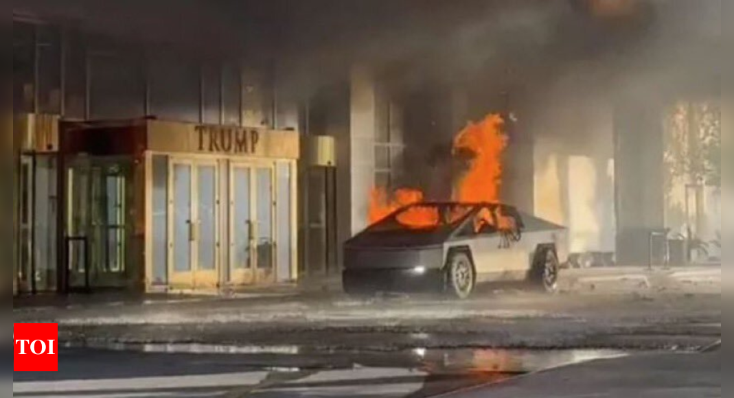 Tesla Cybertruck Explosion: One dead, seven injured as Tesla Cybertruck carrying fireworks explodes near Trump hotel