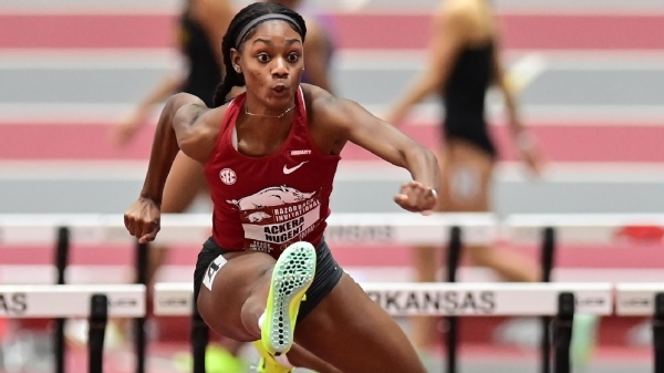 Ackera Nugent Wins 100m Hurdles, Razorbacks Claim 4x400 Relay