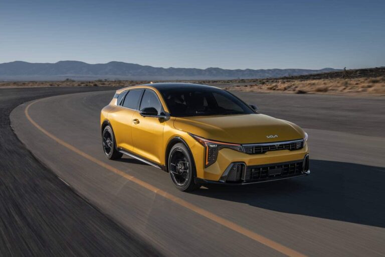 2026 Kia K4 Hatchback in the Sparkling Yellow exterior paint.
