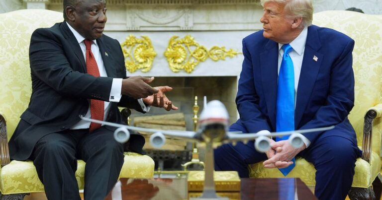 Trump, South African president have tense exchange in White House meeting