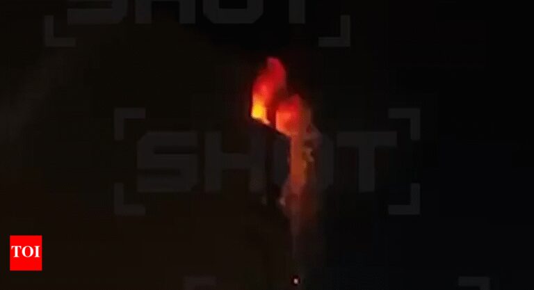 Watch: Fire erupts in Moscow apartment after Ukrainian drone strike; 2 injured, over 100 evacuated