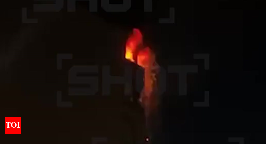 Watch: Fire erupts in Moscow apartment after Ukrainian drone strike; 2 injured, over 100 evacuated