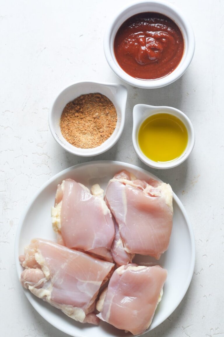 BBQ चिकन के लिए सामग्री।