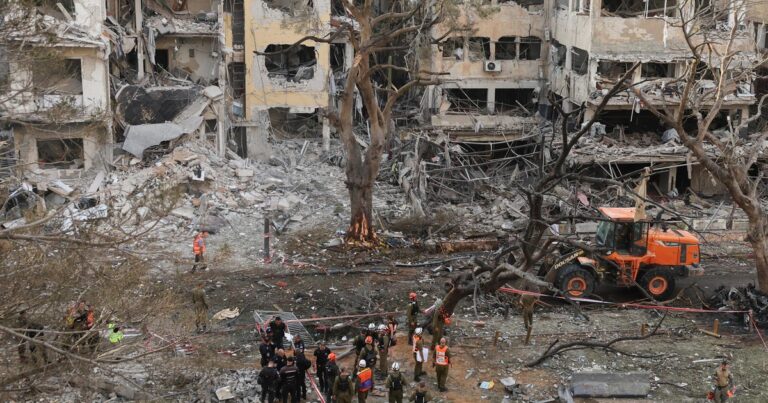 Iran hits Israel with barrage of missiles, killing at least 5, Israel says