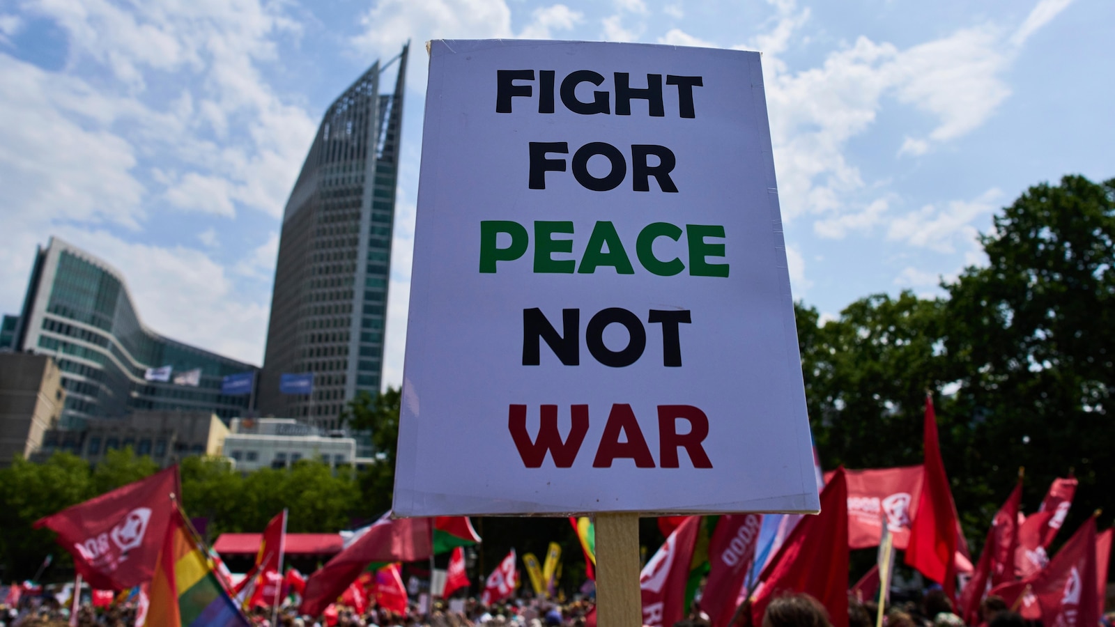 Hundreds protest in The Hague against NATO, days before the Dutch city hosts alliance summit