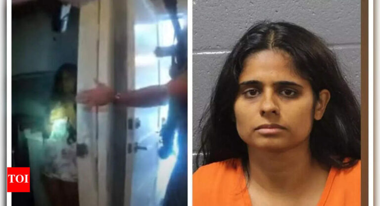 'Neha Gupta, come to the front door': New bodycam video shows how Indian-origin doctor was hiding in laundry room after 'drowning' daughter