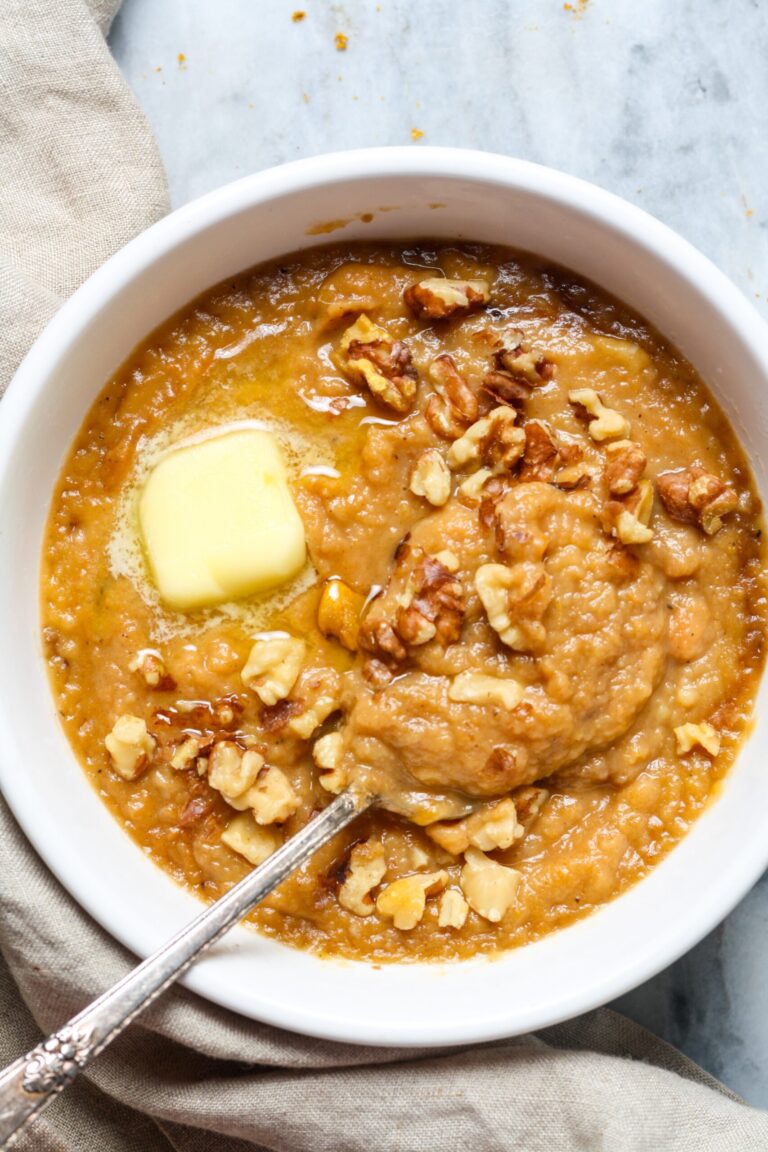 मैश किए हुए शकरकंद।