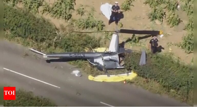 UK helicopter crash: 3 die as chopper spirals into field during a flight lesson; cause under probe | World News