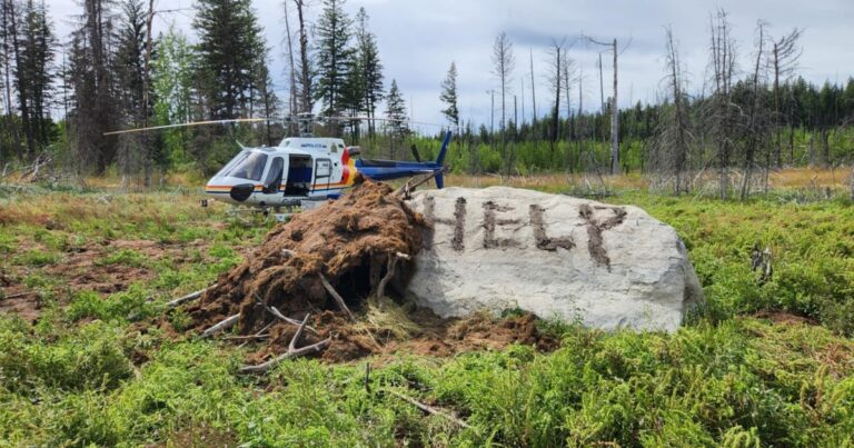 Man survives 9 days in wilderness drinking dirty pond water, carved "HELP" on rock before rescue