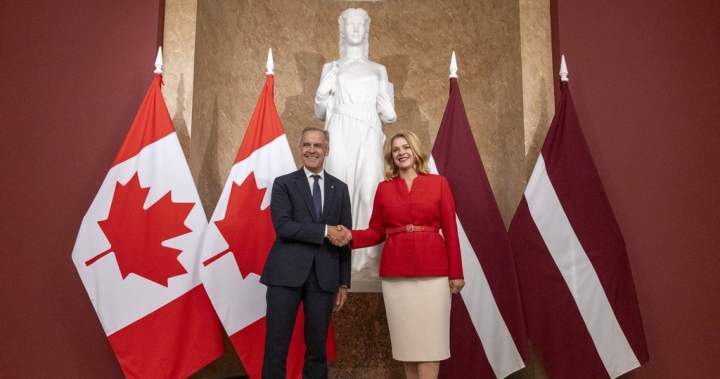 Canada extending military mission in Latvia to ‘deter’ Russia, Carney says - National
