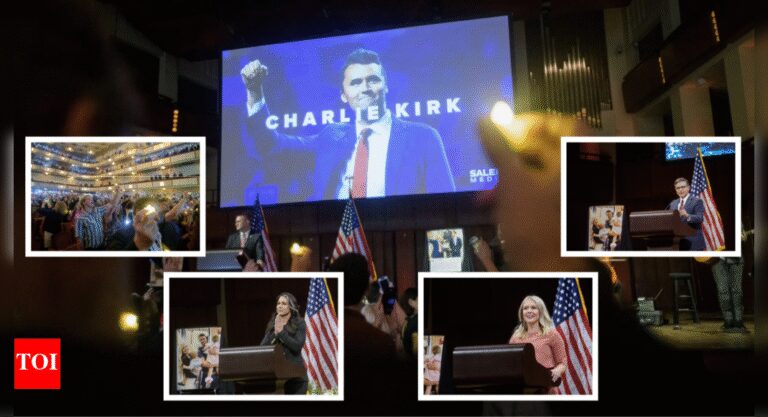 Watch: Emotional farewell to Charlie Kirk at Washington memorial; hundreds mourn