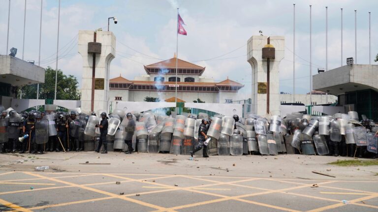 Protesters in Nepal clash with police as govt blocks social media